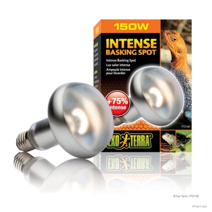 ampoules chauffantes intense basking spot - 150 w de exo-terra pt2140 (3735),ampoules chauffantes intense basking spot - 150 w d