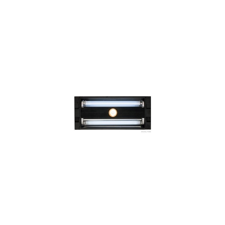 Rampes d'éclairage Dual Top UVB Light et Basking Spot Fixture T8 – 60x9x20cm