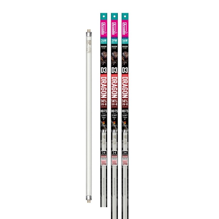 Tube Arcadia D3+ Dragon T5 14% UVB de remplacement